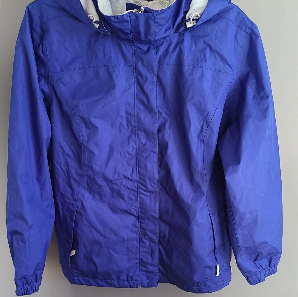NWOT Eddie Bauer Women's Blue jacket weather edge waterproof sz.XL - Picture 2 of 15